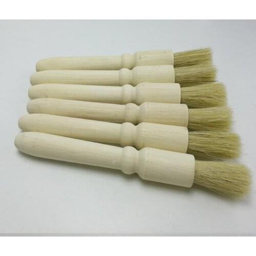 Coffee Brush Coffee Grinder Machine Cleaning Brush Wood Handle Natural Bristles Wood Dusting Espresso Brush for Barista SN1010