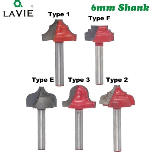LA VIE 1pc 6mm Open End Carving Lace Knife Bit 3D Woodworking Insert Tungsten Carbide CNC Router Bit Wood Cutter MC06004