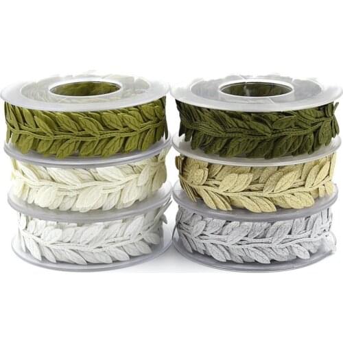 15Meter/Roll Gifts Wrapping Ribbons Bows for Crafts Christmas Wedding Decoration Home DIY Handmade Leaf Satin Ribbon Supplies