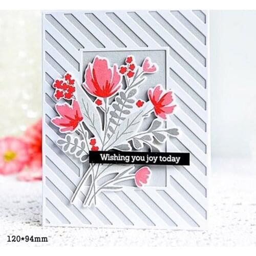 Metal cutting dies stripe frame background craft die cuts for diy scrapbooking paper cards embossing stencils dies