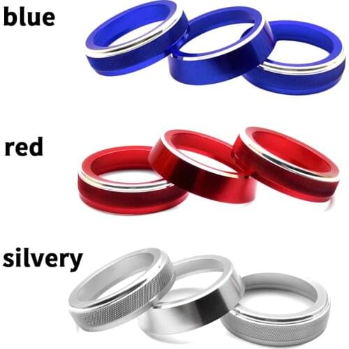 3pcs Car Air Conditioning Knob Ring Stickers for Suzuki Jimny 2018-2020 Knob Decoration Cover Trim Set Auto Interior Accessories