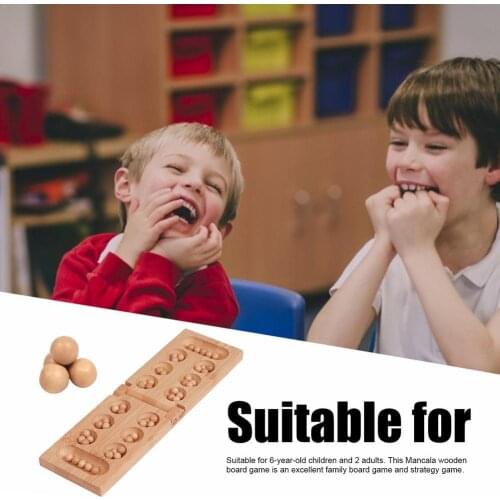 New Board Games Folding Wooden Mancala Strategy Games For Adult Children Portable Birthday Gifts Toys For Kids