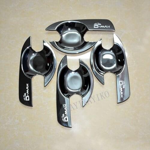 TIT FOR 2012-2017 ISUZU d-max ABS Door handle bowl CHROME cover for D-MAX accessory 2015 DMAX accessories