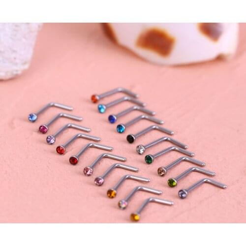 1pcs Punk Style Piercing Nose Lip Jewelry Body Jewelry for Man Women Studs 2mm Pick Cartilage Piercing Stud Nose Piercing