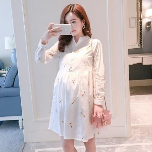 Maternity Dress For Pregnant Women Dresses Embroidered Clothes for pregnant Womens Dress Pregnancy Clothes Maternity Clothing