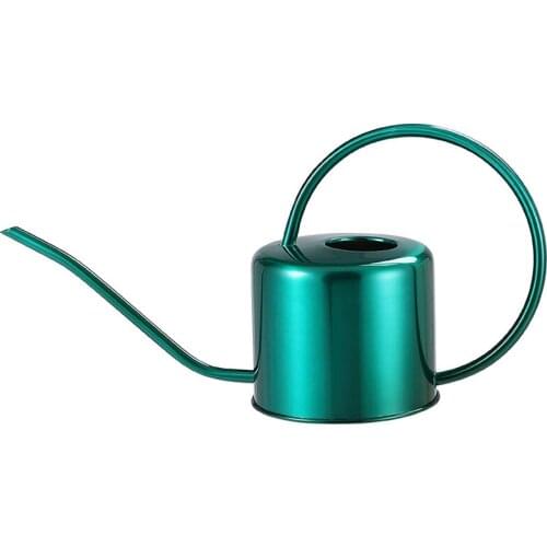 Long Spout Watering Can Nordic Style Brushed Plant Watering Pot for Indoor and Outdoor Garden House Flower (Emerald)