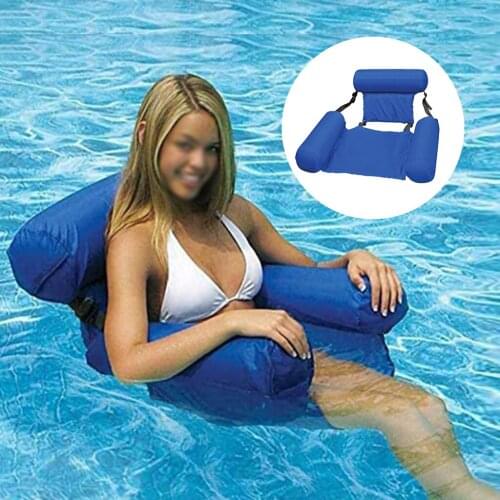 Durable Inflatable Pool Chair Floating Hammock Water Lounge Mat