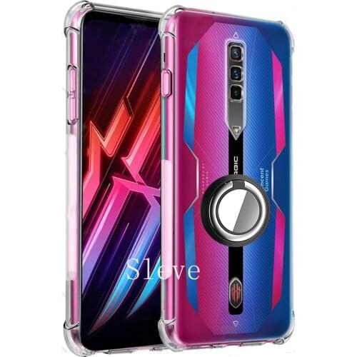 Metal Ring Case For Red Magic 6 Heavy Duty Shockproof Airbag Shockproof Cover For ZTE Nubia Red Magic6 Pro