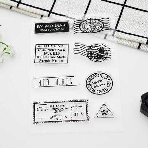 Postmark Transparent Silicone Clear Stamps for Scrapbooking DIY Paper Card Making Decorative Stamp Sheet Craft Kids Gifts