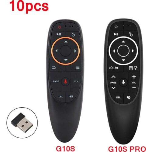 10pcs G10 G10S Pro Voice Remote Control 2.4G Wireless Air Mouse Gyroscope IR Learning for Android tv box for X96Q X96 MAX plus
