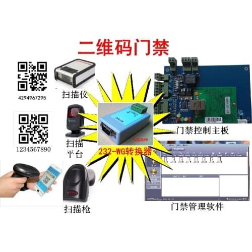 QR Code Access Control Converter, 232 to Wigan Access Control, the Default Output of Wigan Converter Is WG26 / 34