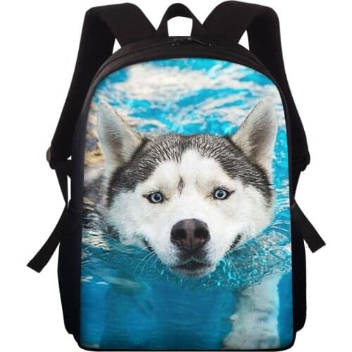 HYCOOL New Fashion Children School Bags Cartoon Dog Husky Backpack Baby Toddler Kids Book Bag Kindergarten Animal Boys Backpack