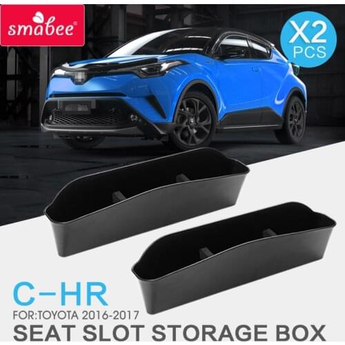 SMABEE Seat Slot Storage Box / Bag For TOYOTA C-HR 2016~2019 Seat Atorage Box Car Seat gap storage box ABS Interior Accessories