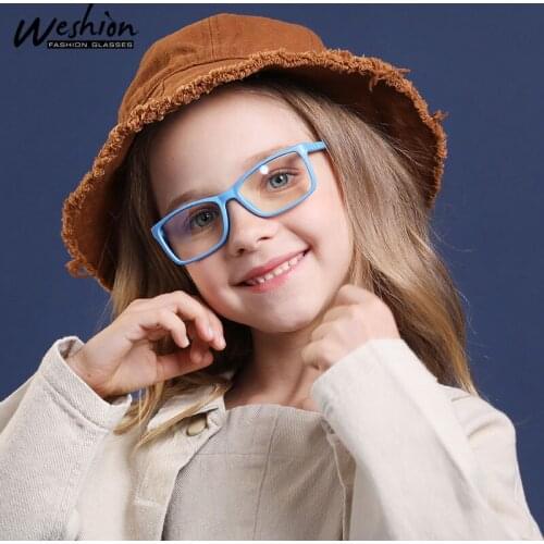 Vintage Anti Blue Light Glasses Kids Children Sun Glasses Boy Girls Clear Computer Tranparent Flexible Optical Frame Oculos UV