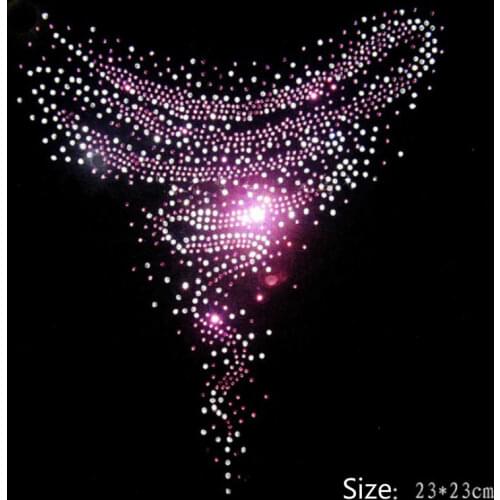 Sequins pineapple strass iron appliques designs iron on transfer hot fix motif designs patches for shirt