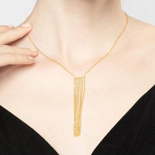 925 Sterling Silver Jewelry CZ Cubic Zirconia DelicateTassel Long Chain Necklaces for Women Birthday Gifts 10pcs Lots Wholesale