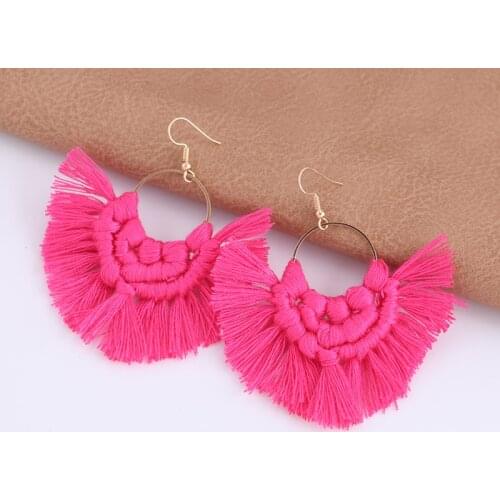 Statement Tassel Earrings For Women Bohemian Earrings Fringe Heart Big Dangle Drop Earring 2020 Brincos Female Fashion Jewelry