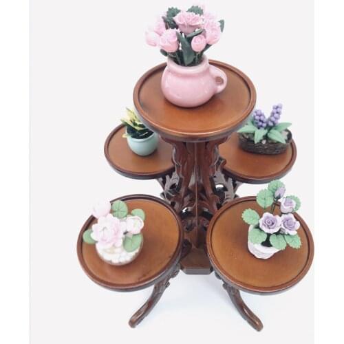 1/6 Dollhouse BJD Mahogany/white Pergola Living Room Scene Miniature Model for Dollhouse Furniture Decoration Accessories