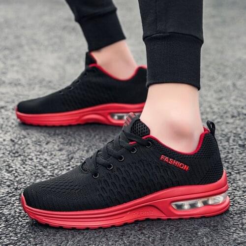 2021 Cheap Running Shoes For Men Women Fashion Red Air Cushion Sneakers Men Comfortable Breathable Mesh Marathon Shoes Men Sport
