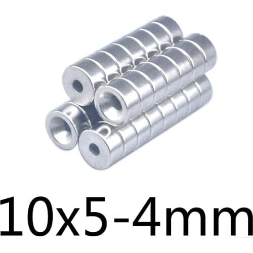 30/50/100PCS Permanent NdFeB Strong Magnets Countersunk Neodymium Magnetic Magnet 10*5-5mm 10x5 mm Hole 5 mm Round