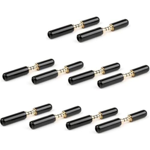 Areyourshop 3.5mm 4 Pole Stereo Audio Male and Female Plug Jack Connector Solder