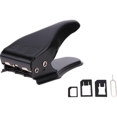 Alloet 3-in-1 Mobile Phones Micro/Nano SIM Card Cutting Cutter Machine Tools Set For iPhone 4 5 6 7 For Samsung Smartphones