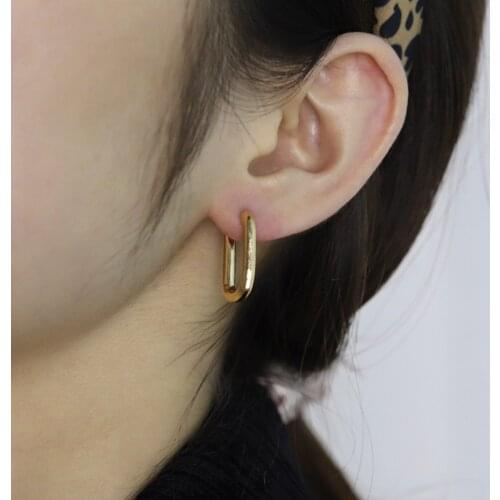 Prevent Allergy Earrings Charm Women Trendy Jewelry Vintage Simple O Shaped Party Accessories Gifts Punk Style Hoop Earrings