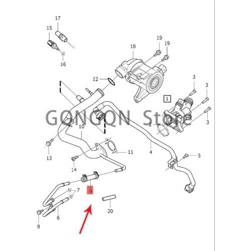 CAR turbocharger water pipe 2007-2020vol voxc90 xc70 xc60 xc40 v90 cross country v90 v70 v60 cross country v60 v40 cross country