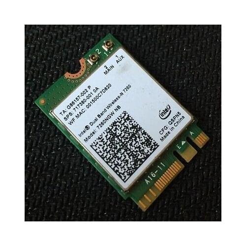 Wireless Adapter Card for INTEL Dual Band WIRELESS-N 7260NGW 7260 NB wifi NGFF Card HP 717380-001