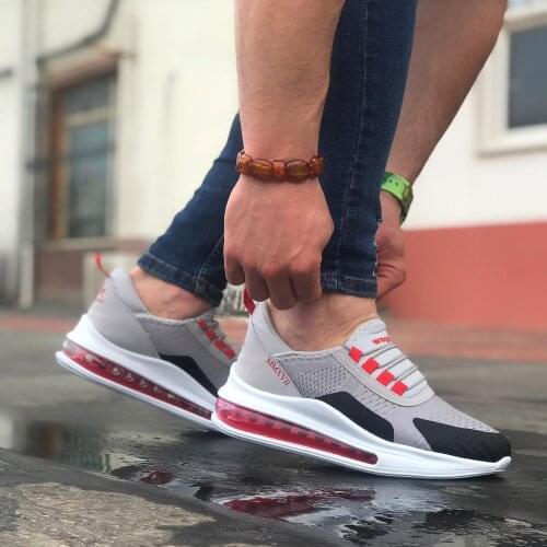 BA0105 Balloon Base Casual Casual Gray Red Men 'S Shoe