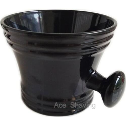 Shaving Bowl Soap Mug Beard Grooming Kits Black Acrylic Cup Big Size Foam Container Barber Accessories