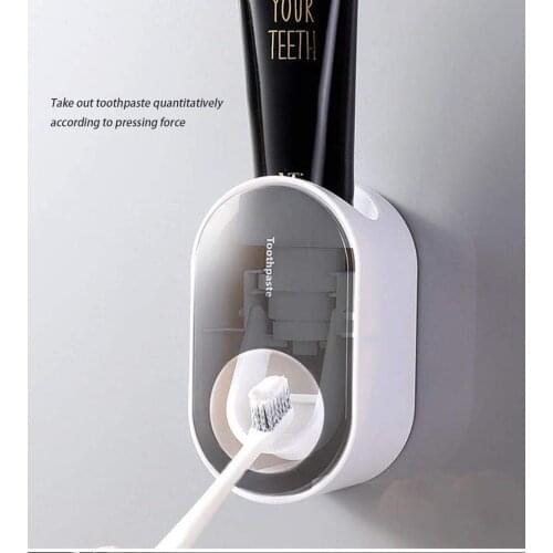 Kids Toothpaste Dispenser Self Adhesive Automatic Toothpaste Squeezer for Family Shower Wall Mount Bathroom Accessories