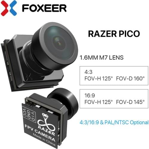 Foxeer Pico Razer 1200TVL 1/3 CMOS 1.8mm 160degree FOV Day&Night PFV Camera 12*12mm For RC FPV Drone