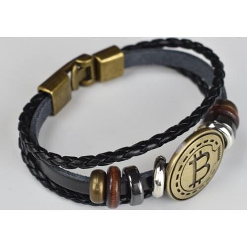 2019 Hot Fashion Antique Color Bitcoin coin bit coin coin Bracelet Handmade Croptocurrency Gift for Best Friend Gift Pulseira