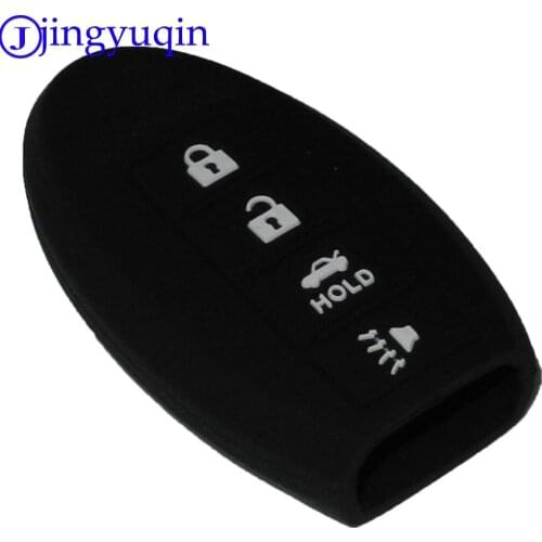 Jingyuqin New 4 Buttons Remote Silicone Rubber Key Fob Cover Case For Infiniti EX FX G37 Q60 QX50 QX70 Smart Key