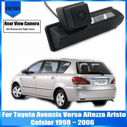 Rear View Reverse Camera Back Up Parking For Toyota Avensis Verso Altezza Aristo Celsior 1998 ~ 2006 HD CCD license plate camera