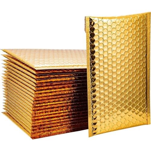 Space Seal Set of 50 Metallic Gold Bubble Mailers 6x10 Inch Padded Envelopes Bubble Envelopes Self Seal Shipping Envelopes