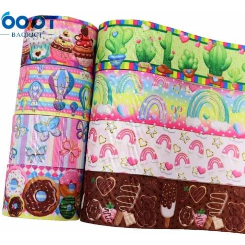 Cute Cartoon Thermal Transfer Printed Grosgrain Ribbons,M-21903-1563 38mm 10Yards Bow Cap DIY Party Gift Packaging Materials
