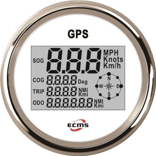 Marine Boat Yacht Auto Car Truck GPS Digital Speedometer Odometer Gauge 85mm 9-32V 0-999 316L Bezel