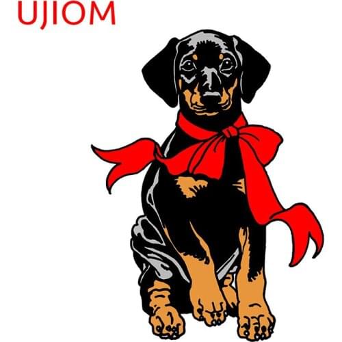 UJIOM Cartoon Wall Stickers Holiday Puppy Black Sticker Wall Decorations Living Room Wallpaper Waterproof Home Decor Art Decals