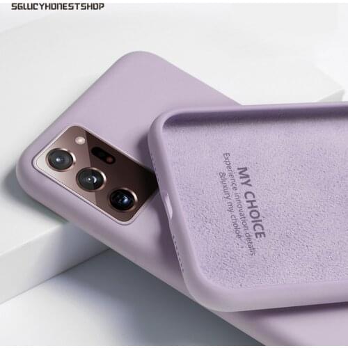 For Samsung A20 A30 A40 A50 A70 A51 A71 S8 S9 S10E S20 FE Plus Liquid Silicone Soft Case Cover For Galaxy Note 20 UItra Note 8 9