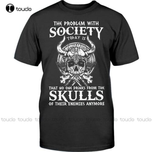 New Funny Viking Warrior T-Shirt For Men Odin Norse Valhalla Tee Gifts Enemy Skulls Shirt For Men Cotton Tee S-5Xl Unisex