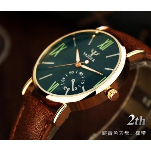 New Mens Quartz Watch Fashion YAZOLE watches student leisure men watches business luminous Roman design watch relogio masculino