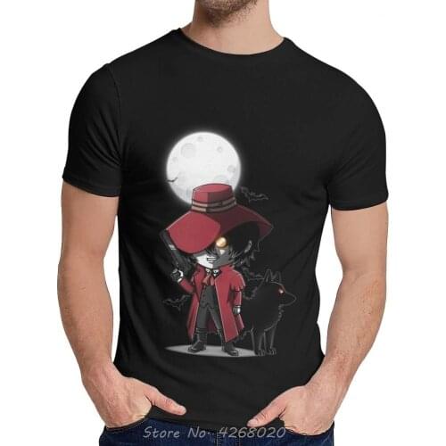 New Design Alucard Hellsing Ultimate Homme T Shirt Men New Custom Natural Cotton T-Shirt Anime Tshirt Tees Harajuku