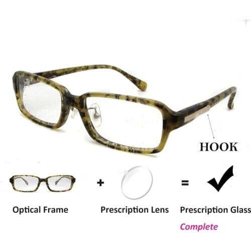 SORBERN Acetate Prescription Glasses Women With Myopia Lens Reading Glasses Red Green Rectangular Optical Frame Female Lunette
