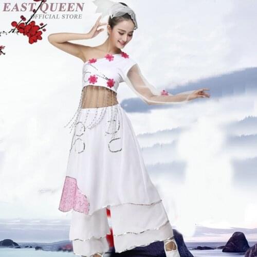 Wholesale Chinese Folk Dance Yangko Dance Costume Crop Top Dance costume One Shoulder National Dancing Clothing XXXXL FF026 YQ