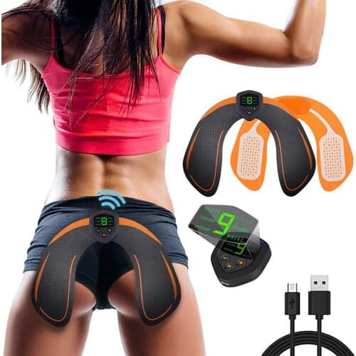 Rechargeable EMS Hip Trainer ABS Stimulator Buttocks Training With LCD Display Smart Fitness Training Gear Butt Lifting Shaping