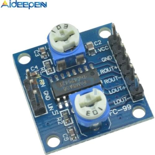 DC 2.5V-5V PAM8406 5W+5W Class-D Digital Amplifier Board With Volume Potentiometer 5Wx2 Double-channel Stereo