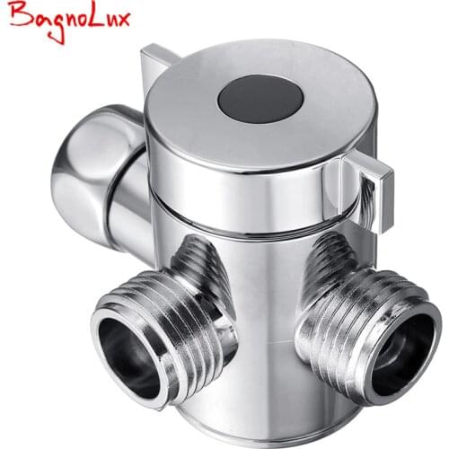 Bagnolux Handheld Shower and Shower Head Shower Arm 3-Way Diverter G1/2" Three Function Switch Adapter Valve for Toilet Bidet