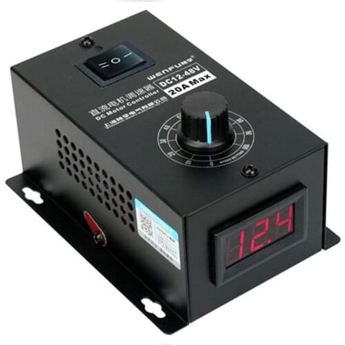 DC 6-90V 15A DC Motor Speed Controller PWM regulator 12V 24V 48V 60V 72V 90V 1000W Reversible